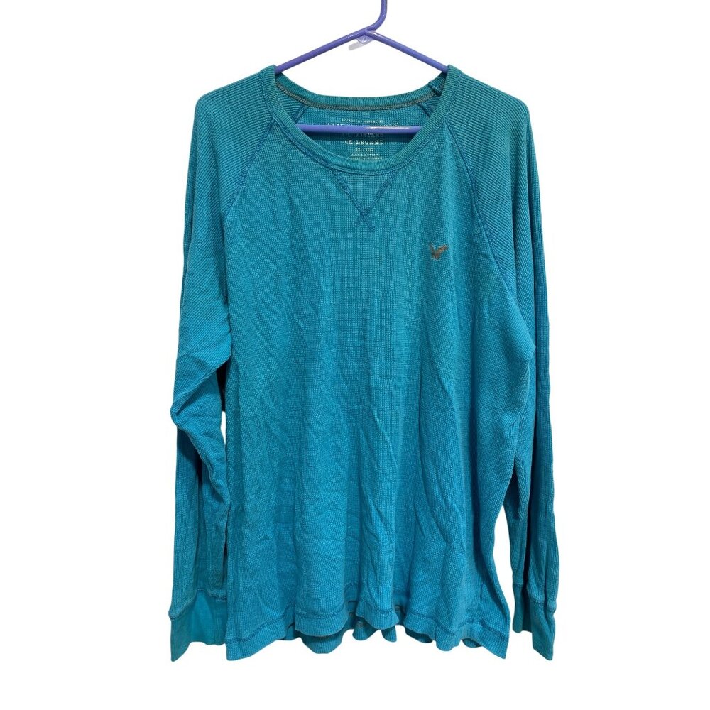American Eagle Outfitters Thermal Shirt Size XXL Crew Waffle Knit Vintage Fit